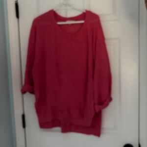 Umgee pink pull over/ tunic/ top/ sweater. NWOT. XL